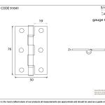 Black Ball Bearing Butt Hinge (pair)
