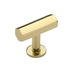 Heritage Brass - Hexagon T-Bar Cabinet Knob with Rose