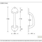 Black Cast 8" Gothic Pull Handle