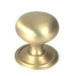 Satin Brass Mushroom Cabinet Knob