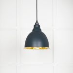 Smooth Brass Brindley Pendant in Soot