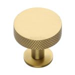 Heritage Brass - Knurled Disc Cabinet Knob with Rose