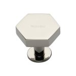 Heritage Brass - Hexagon Cabinet Knob with Rose