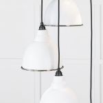 Hammered Nickel Brindley Cluster Pendant in Flock