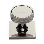 Heritage Brass - Florence Knurled Cabinet Knob with Square Backplate
