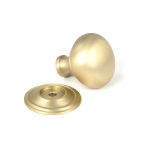 Satin Brass Mushroom Cabinet Knob