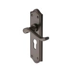 Heritage Brass - Buckingham Door Handle on Plate