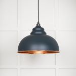 Hammered Copper Harborne Pendant in Soot