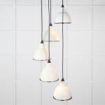 Hammered Nickel Brindley Cluster Pendant in Teasel