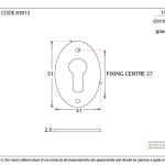 From The Anvil Oval Euro Profile Escutcheon