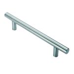 Stainless Steel 25mm Straight T Pull Handle 300mm Centres