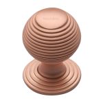 Heritage Brass - Reeded Cabinet Knob with Base