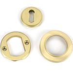 Satin Brass Round Escutcheon (Plain)