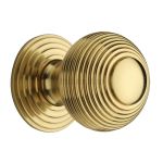 Heritage Brass - Reeded Cabinet Knob with Base