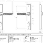 Hammered Newbury Slimline Espag. Lock Set