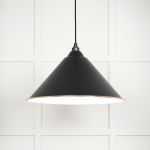 White Gloss Hockley Pendant in Elan Black