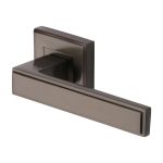 Heritage Brass - Linear Sq Door Handle on Square Rose