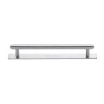 Heritage Brass - Step Cabinet Pull Handle with Plate