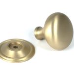 Satin Brass Mushroom Cabinet Knob