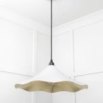 Smooth Brass Flora Pendant in Flock