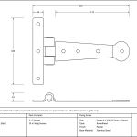 From The Anvil Penny End T Hinge (pair)