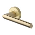Heritage Brass - Mercury Door Handle on Round Rose
