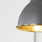 Hammered Brass Brindley Wall Light in Bluff