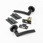 Nero Noir Door Handle On Rose