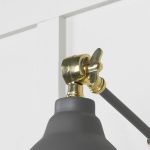 Hammered Brass Brindley Wall Light in Bluff