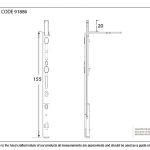155mm SS Shoot Bolt for Door Espag Lock