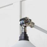 Smooth Nickel Flora Wall Light in Flock