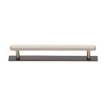 Heritage Brass - Hexagonal Cabinet Pull Handle with Plate