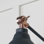 Smooth Copper Brindley Wall Light in Soot