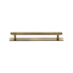 Heritage Brass - Step Cabinet Pull Handle with Plate