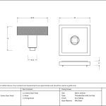 Anvil Brompton Centre Door Knob (Square)