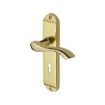 Heritage Brass - Algarve Door Handle on Plate