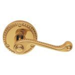 Polished Brass Georgian 64mm Lever on Round Rose