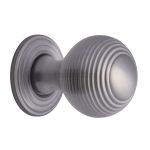 Heritage Brass - Reeded Cabinet Knob with Base