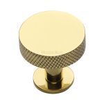 Heritage Brass - Knurled Disc Cabinet Knob with Rose