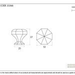 From The Anvil Octagonal Cabinet Knob