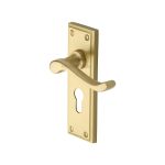 Heritage Brass - Edwardian Door Handle on Plate