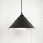 Hammered Nickel Hockley Pendant in Elan Black