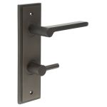Burlington Fitzrovia Door Handles On Back Plate with Turn & Release