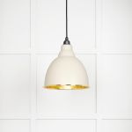 Hammered Brass Brindley Pendant in Teasel