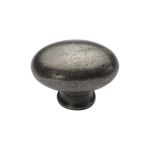 M.Marcus - Rustic Pewter Oval Cabinet Knob