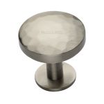 Heritage Brass - Round Hammered Cabinet Knob with Rose
