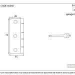 Anvil 3" Dummy Butt Hinge (Single)