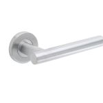 Stainless Steel Atlanta Door Handles On Rose