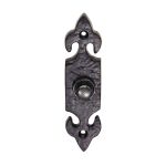 Black Antique Fleur de lys' Bell Push