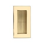Heritage Brass - Reeded Rectangular Flush Pull